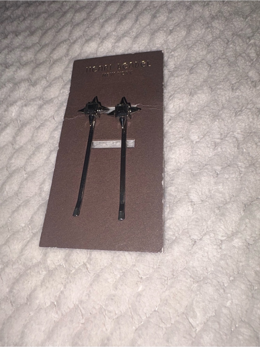 henri bendel Black Star Dangle Earrings